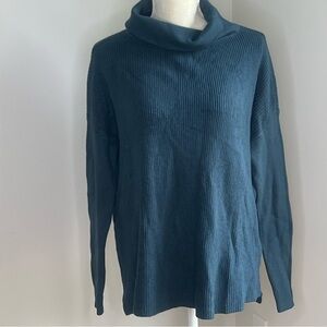 devotion by cyrus Women's Long Oversized Deep Teal Sweater Size Small